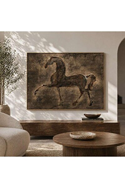 PAN HOME Valorian Hand Painted Framed Wall Art 140x4x100cm - Brown