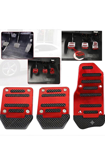 mefsa PEDAL SETİ ÜNİVERSAL PDL28K KIRMIZI 3LÜ MANUEL