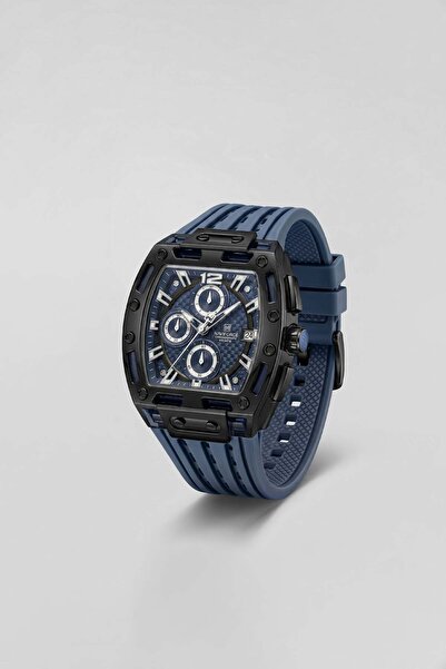 ablukaonline Men's Sports Transparent Case Chronograph Silicone Strap Wristwa...