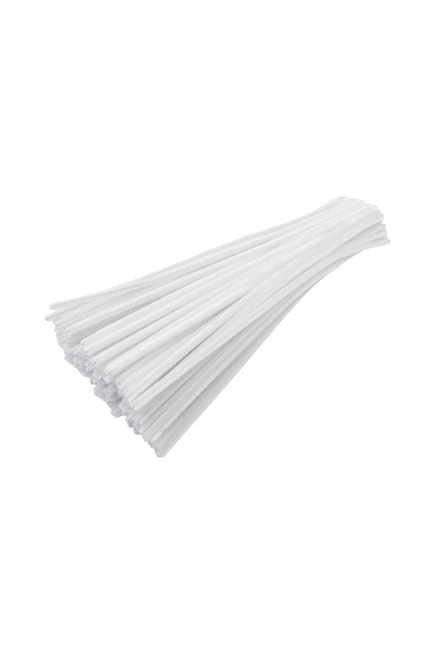 AFO Top Bottom Set of 100 pieces of Plush Wire 30cm White