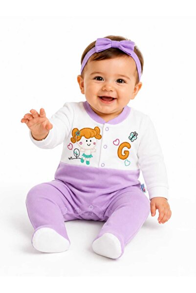OUTLET Baby Girl Long Sleeve Booties Jumpsuit