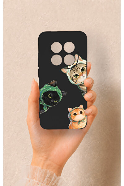 Vip Case Redmi Note 15 Pro 5G Uyumlu Kedi Ekibi Desenli Silikon Kılıf