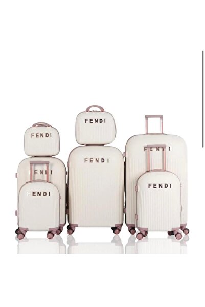 ABAS 7 Pieces Set of Travel Bags Consisting of Four Trolley Bags and One Make...