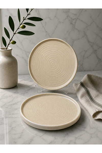 Choice 2'li Mirage Ripple Düz Tabak 21 cm ervis-sunum-kahvaltı-Peynir-şarküte...