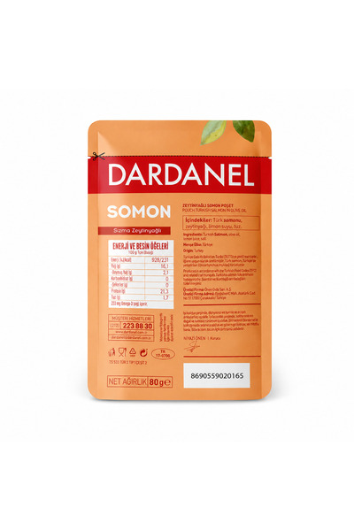 Dardanel Zeytinyağlı Somon Poşet 80 gr x 12 Adet Pratik Pouch Paket
