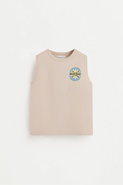 LEFTIES Baskılı kolsuz t-shirt