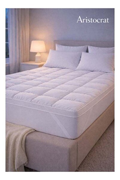 Aristocrat 600GSM Striped Microfiber Mattress Topper King 180x200cm – Soft Th...