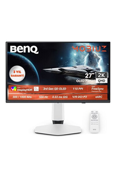 BENQ EX271QZ Mobiuz 27" OLED 2K 500Hz 0.03ms HDMI USB HDR500 Eye Care Oyun Mo...