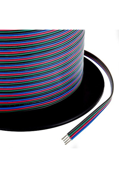 DELIGHT Cablu banda LED RGB DL66520Z, 4 fire, rola 100m, 1 buc