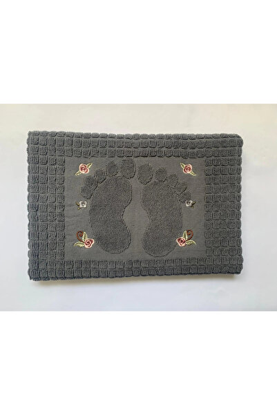 NİVEMESHOME Anthracite Orchid Foot Towel