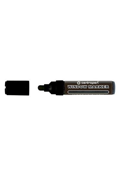 CENTROPEN Marker cu cretă lichidă neagră, vârf rotund 2-15mm, 9121