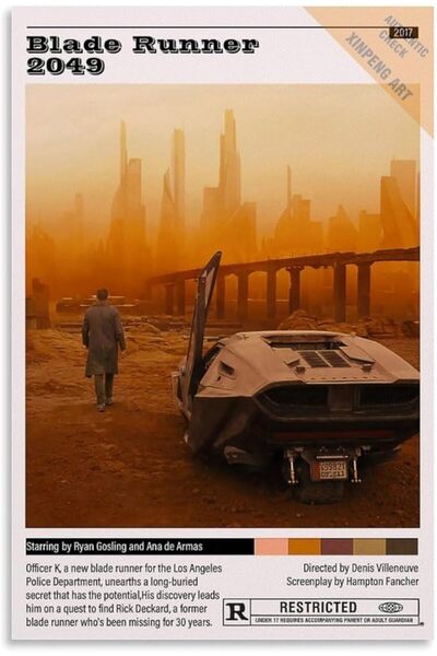 ESSESORIES Blade Runner 2049 Movie Poster Wall Art Room Decor Self Adhesive