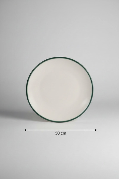 rinart Set of 6 Valencia Serving Plates 30cm Rim Green