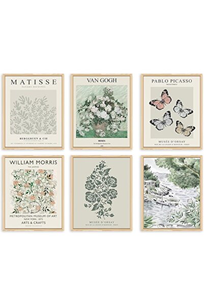 ESSESORIES Sage Green Master Butterfly Matisse Exhibi Aesthetic Poster Wall A...