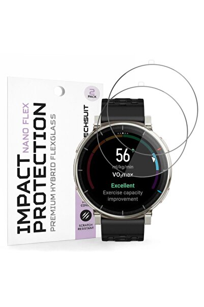Techsuit Νάνο Φλεξ (σετ 2 τεμαχίων) - Amazfit Active 3 Premium - Μαύρο