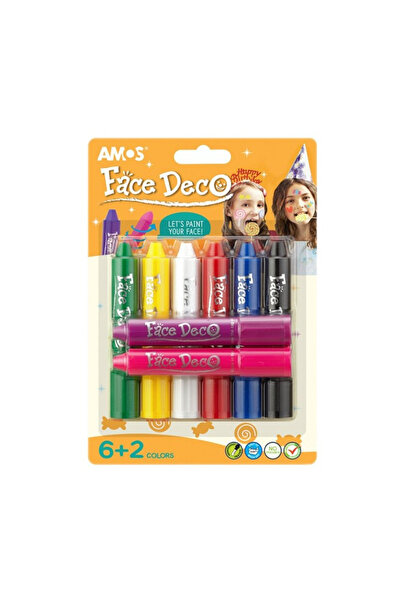 Amos Face Deco FD5B8 set de 8 culori pe blister