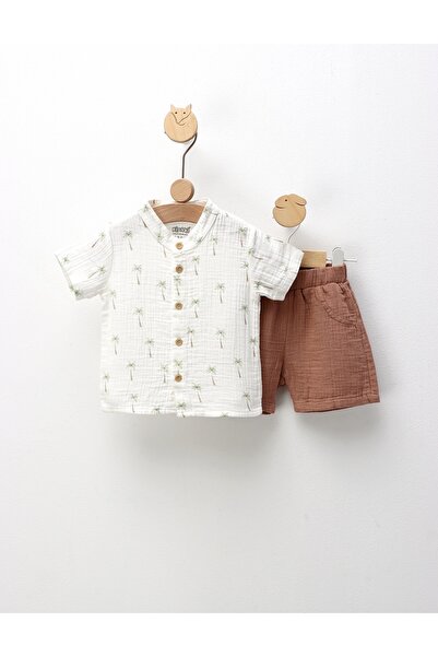 MiniKids Set de vara Nicholas, alb-maro