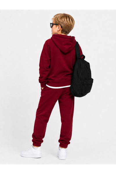 GİYİCEM TEKSTİL Boy's 3 Threaded Hooded Zippered Tracksuit Set G2027-2