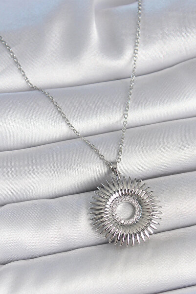 ALKASAZ 316L Steel Silver Color Chain Zircon Stone Nova Star Model Women's Ne...