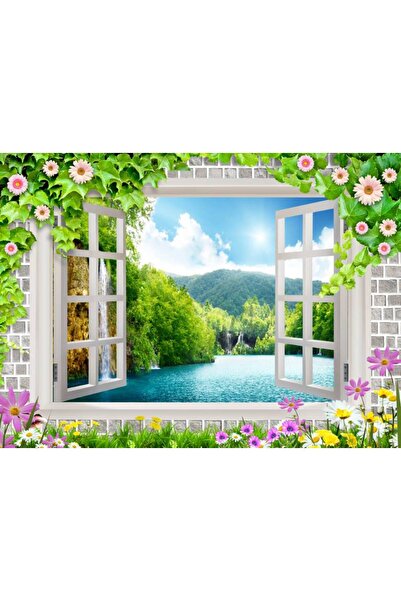 Persona Tablou Canvas, Fereastra Catre Peisaj- 100 X 70 cm