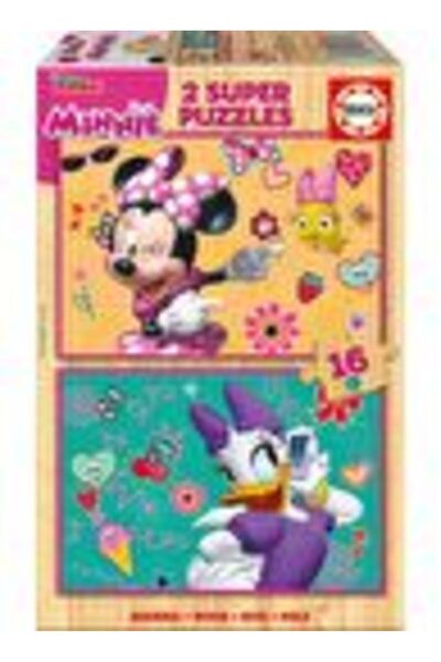 Educa Puzzle Educa 2X16 Piece Minnie Happy Helpers Wooden Puzzle