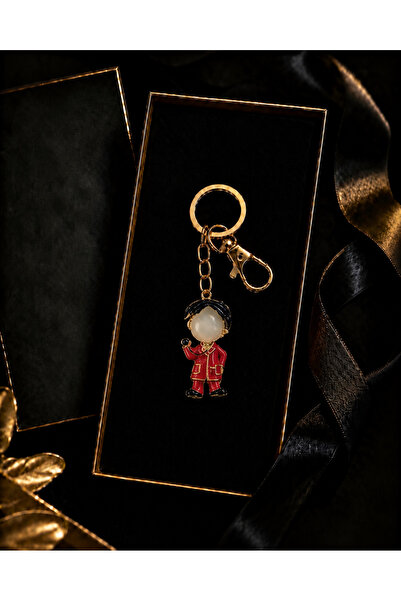 PULİNİN DÜKKANI Nurse Keychain – Gold Bag Ornament with Doctor Figure – Gift ...