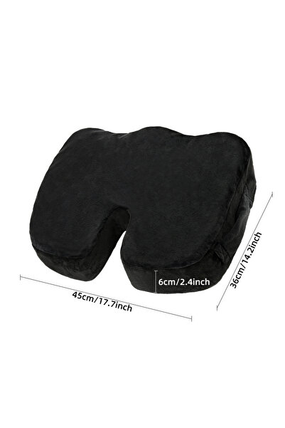 Choice3 45x36x6cm Black Velvet Comfortable breathable seat cushion, U-shaped ...