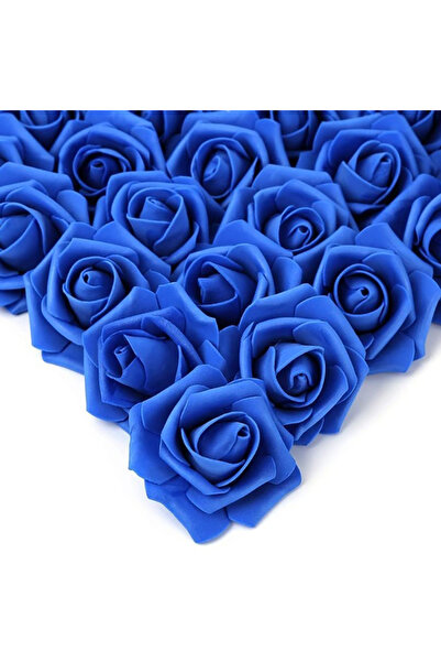 Choice4 50Pcs Deep Blue 30/50Pcs Artificial Bridal Bouquet Foam Rose Flower H...