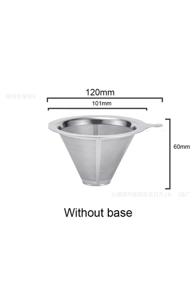 Choice1 Without base Reusable Coffee Filter Holder Double Layer Stainless Ste...