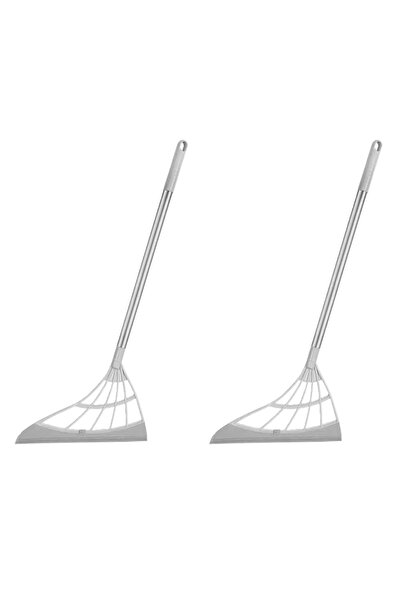 Choice1 Gray 2PCS Silicone Magic Broom Mop Hand Dust Brooms Home Floor Cleani...