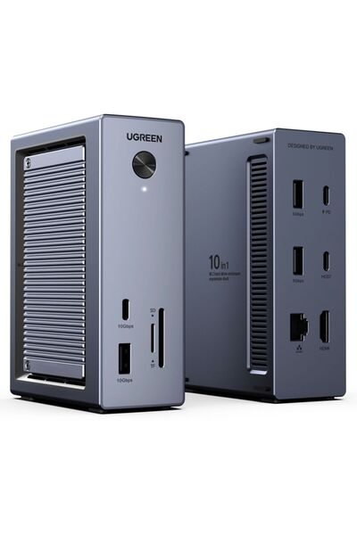 Ugreen Σταθμός σύνδεσης 10-σε-1 CM923 (55735) - 3x Type-C, 3x USB, SD/TF, RJ4...