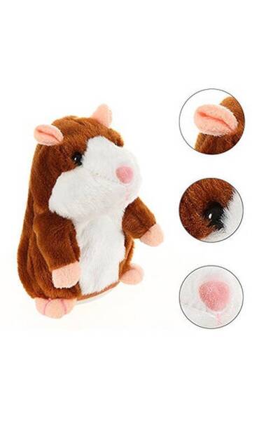 E-ANAMAG Hamster Vorbitor din Plus, Jucarie Interactiva,Maro inchis