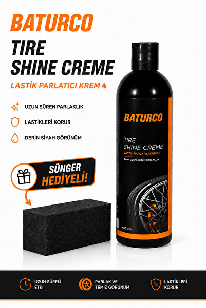 BATURCO Lastik Parlatıcı, Koruyucu ve Besleyici Krem 400ml