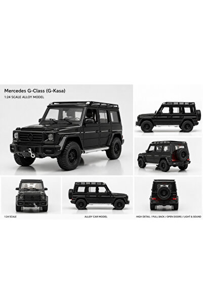 Alloy Models Mercedes model G kasa 1:24 ışıklı sesli kapılar açılır çek bırak