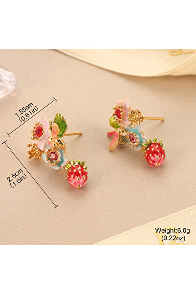 choice2 2-27109A-6200 New Arrival Hand-Painted Enamel Floral Stud Earrings, E...