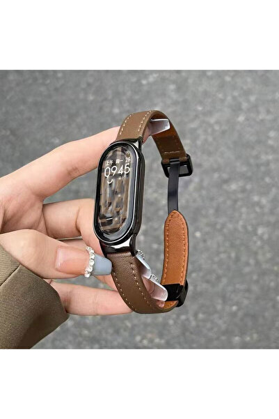 choice2 سوار مغناطيسي بلون القهوة لـ Mi Band 8 9 10، حزام نحيف للمعصم لـ Mi B...