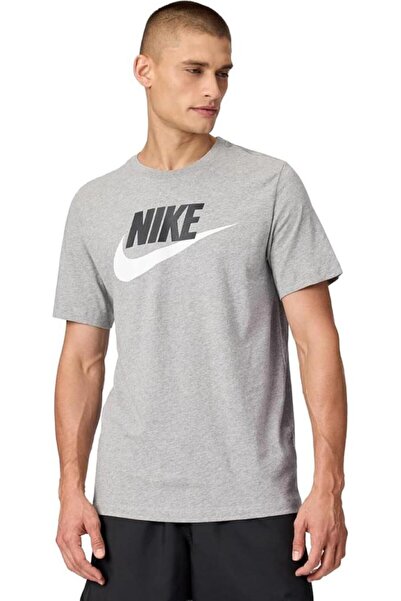 Nike M Nsw Tee Icon Ft pamučna siva sportska majica za muškarce