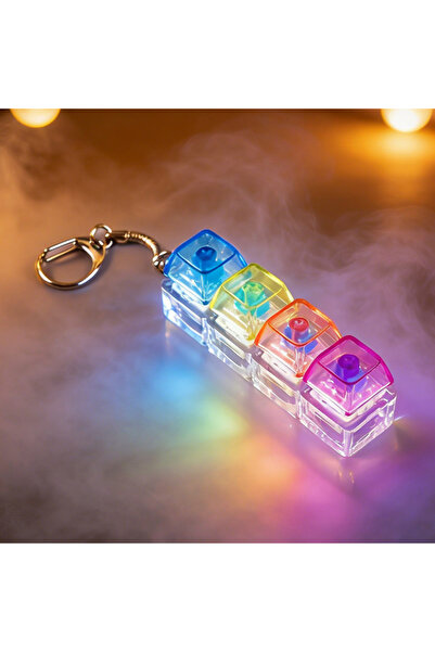 choice2 1PC Color2 LED Light-Up Keychain Keyboard Clickable Button Fidget Toy...