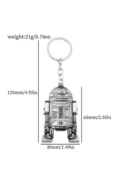 Choice1 سلسلة مفاتيح ستار وورز، قلادة سفينة فضائية عتيقة على شكل R2-D2 وميلين...