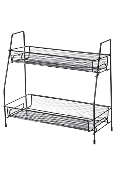 OEM Organizator metalic pentru bucătărie/baie, cu 2 niveluri, stil loft, raft...