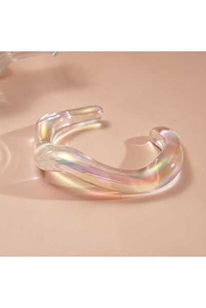 Choice Style1 Bohemia Transparent Colorful Acrylic Opening Bangle for Women I...
