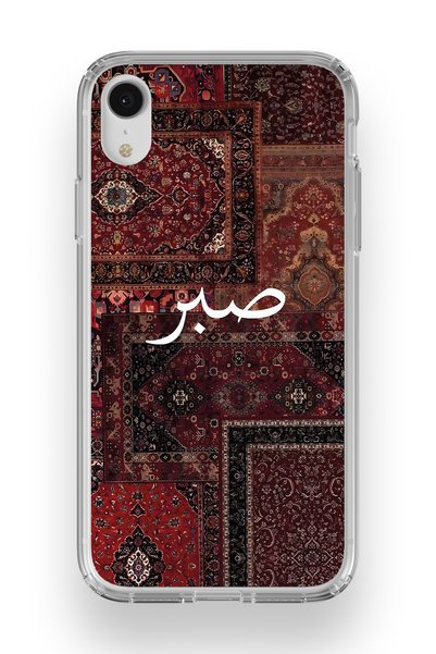 FLAMENKO iPhone Xr Compatible Vintage Carpet Pattern Transparent Phone Case