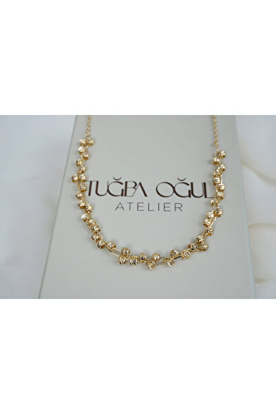 ATELİER TUĞBA Kol529 Multi Dorica Top Model Gold Necklace