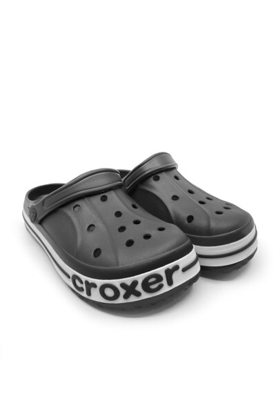 Rugmood Croxer Black Unisex Orthopedic Hospital Doctor and Chef Slippers