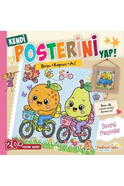 Parlayan Yıldız Kendi Posterini Yap! - Boya Kopart As! Sevimli Meyveler