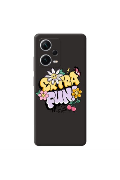 Other Xiaomi Poco X5 Extra Fun Black Colored Silicone TPU Θήκη