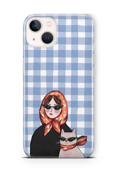 FLAMENKO iPhone 13 Compatible Transparent Phone Case with Shawl, Women and Ca...