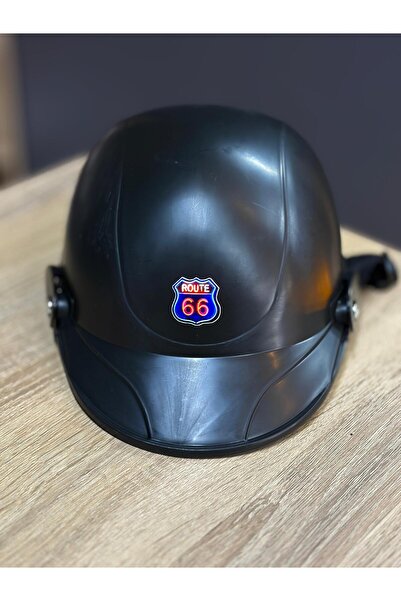 TAS BARET KASK-JOKEY KASK-YARIM MOTOSİKLET KASKI -SİYAH RENK