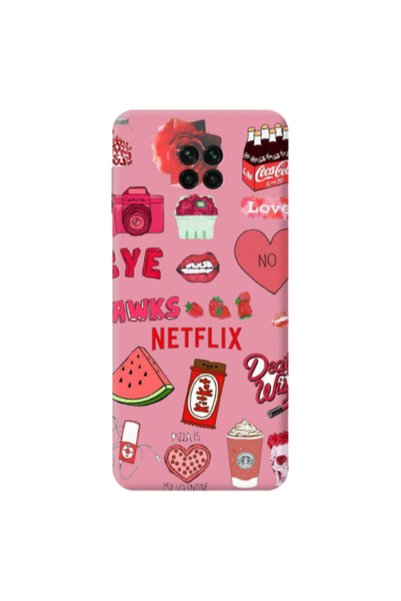 Other Xiaomi Redmi Note 9 Pro pizza is my valentine Pink Colored Silicone TPU...