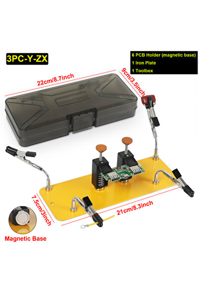 choice2 3PC-Y-ZX Magnetic Helping Hands Soldering Third Hand with 6/8 Flexibl...